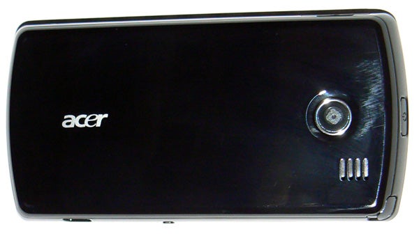 Acer beTouch E101 smartphone back view with camera.