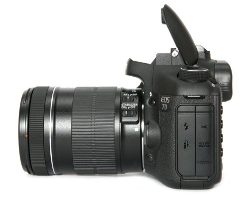 Canon EOS 7D DSLR camera with lens attached