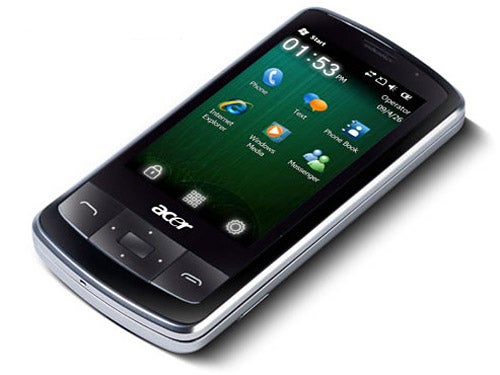Acer beTouch E200 smartphone on a white background.
