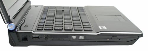 Novatech X70 CA Pro gaming laptop with ports and DVD drive visible.