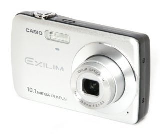 Casio Exilim EX-Z33 digital camera on white background.
