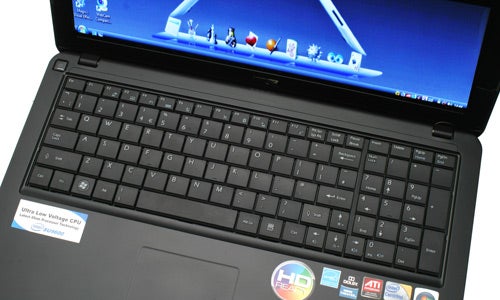 MSI X-Slim X600 laptop open showing keyboard and screen.