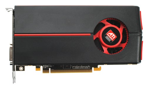 AMD ATI Radeon HD 5770 graphics card with red and black cooler