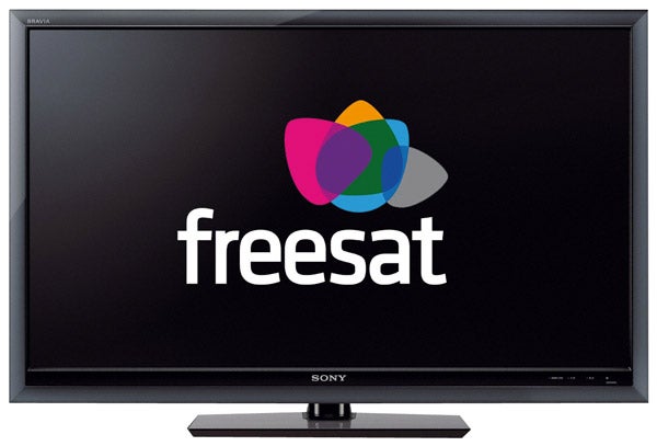 Sony Bravia KDL-40Z5800 LCD TV displaying the Freesat logo.