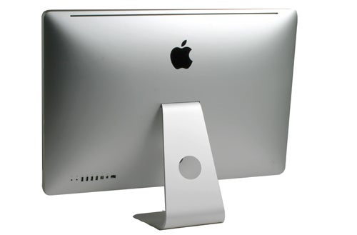 Rear view of Apple iMac 27-inch desktop computer.