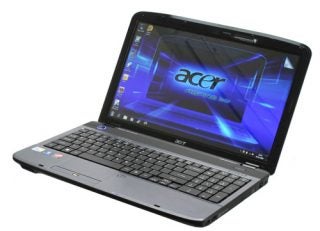 Acer Aspire 5738PG laptop with open touch-screen display