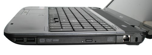 Side view of Acer Aspire 5738PG laptop showing ports