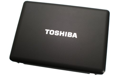Toshiba Satellite U500-178 laptop with logo on lid.