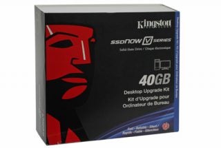 Kingston SSDNow V Series 40GB Desktop Upgrade Kit packaging.