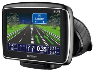 TomTom GO 950 LIVE Sat-Nav displaying route to London.