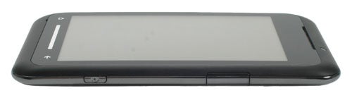 Toshiba TG01 smartphone lying on a flat surface.