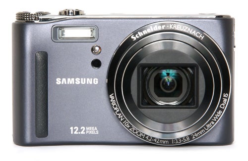 Samsung WB550 digital camera front view with lens.