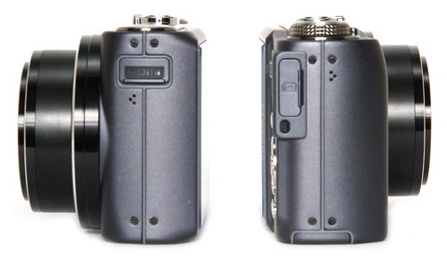 Side views of Samsung WB550 digital camera.