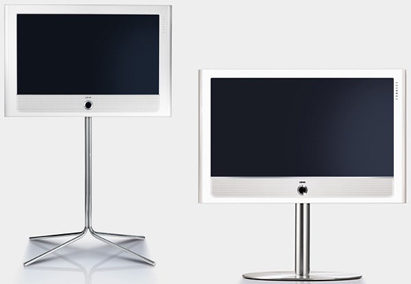 Loewe Connect 42 LCD TV on modern stands.