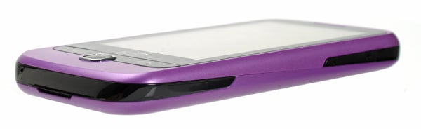 LG GD510 Pop smartphone in purple on a white background.