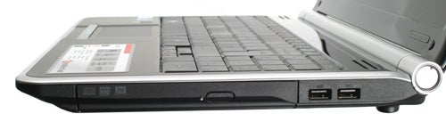 Side view of Packard Bell EasyNote TJ65 laptop with ports.