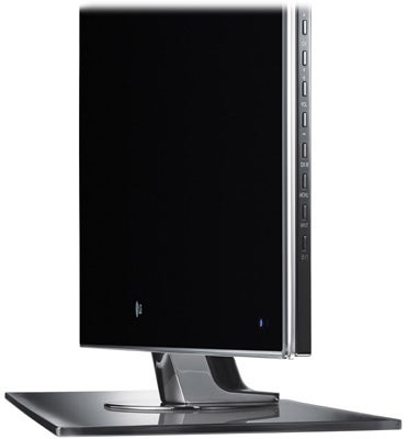 LG 42SL9000 LED LCD TV side profile on stand.