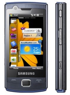 Samsung Omnia Lite GT-B7300 smartphone front and side view.