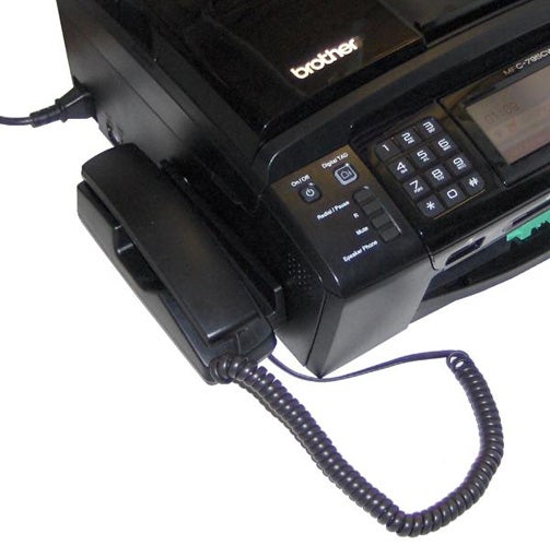Brother MFC-795CW printer with handset and control panel.