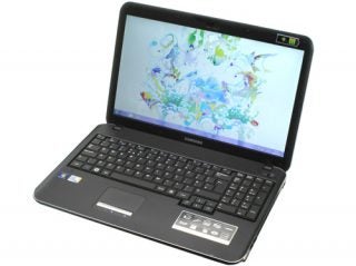 Samsung X520 laptop with colorful wallpaper on screen.