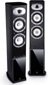 Roth Audio OLi 3 floorstanding speakers in black.
