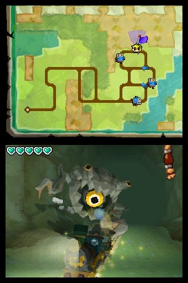 Gameplay screenshots from The Legend of Zelda: Spirit Tracks.