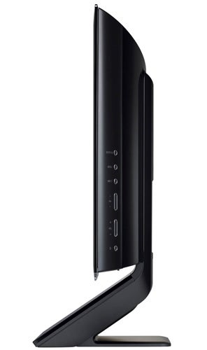 Side view of LG 22LU7000 LCD TV with integrated DVD player.