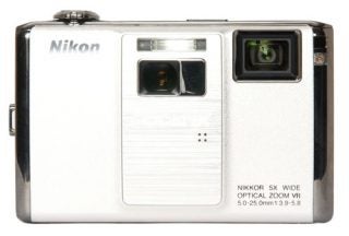 Nikon CoolPix S1000pj digital camera with projector feature.