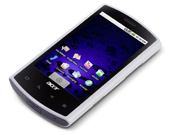 Acer Liquid A1 smartphone with display on showing apps.