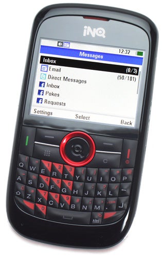 INQ Chat 3G smartphone with a full QWERTY keyboard.