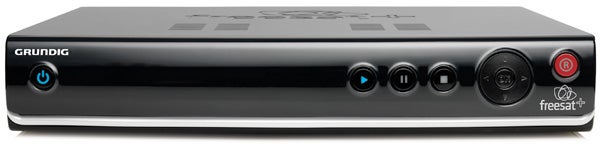 Grundig Freesat+ HD Recorder front view with logo and buttons.