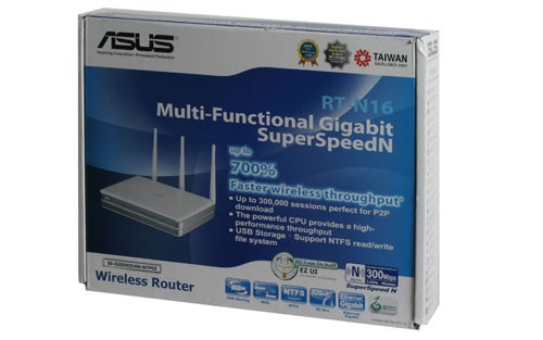 Asus RT-N16 Wireless Router packaging box.