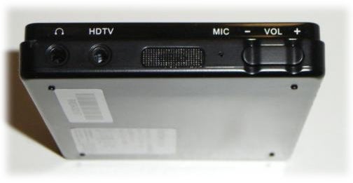 Viewsonic VPD400 media player ports and control buttons.