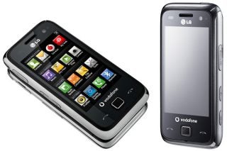 LG GM750 smartphone front and side views