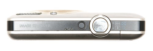 Side view of Canon Digital IXUS 120 IS camera.