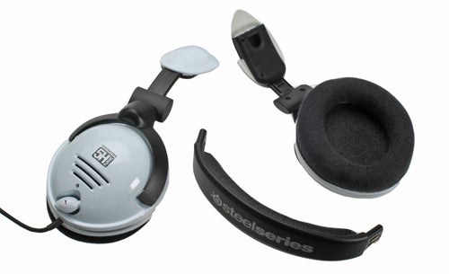 SteelSeries 5H V2 Gaming Headset with detachable parts.