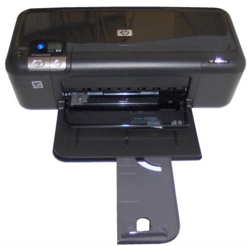 HP Deskjet D5560 Wireless Inkjet Printer with open tray.