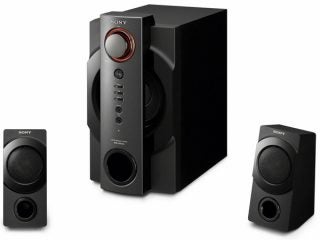 Sony SRS-DB500 PC speakers with subwoofer and satellite units.