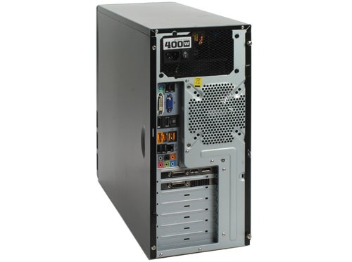 Rear view of Scan 3XS i3 OC Gaming PC tower.