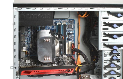 Interior view of Scan 3XS i3 OC Gaming PC components.