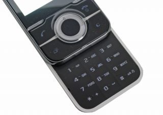 Close-up of Sony Ericsson Yari U100i keypad and screen.