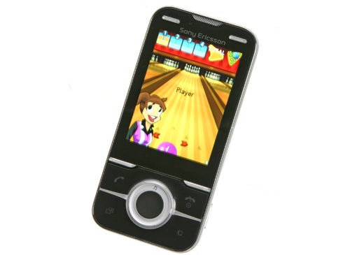 Sony Ericsson Yari U100i mobile phone displaying a game.