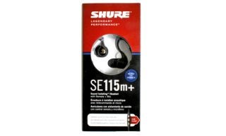 Shure SE115m+ Noise Isolating Earphones in packaging.