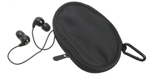 Shure SE115m+ earphones with carrying case.