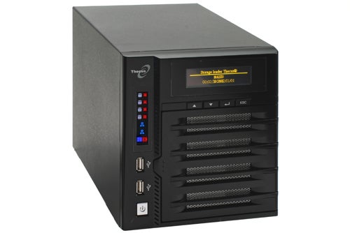 Thecus N4200 4-Bay NAS server on white background.