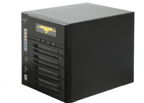 Thecus N4200 4-Bay NAS device on white background.