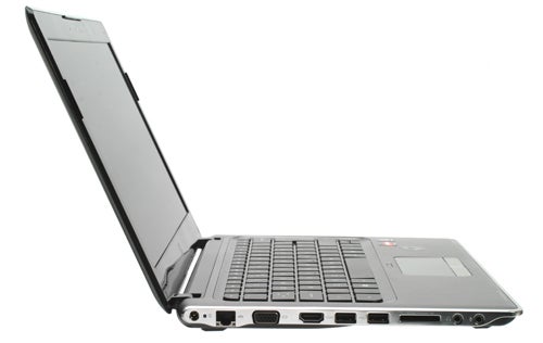 HP Pavilion dm3-1020ea laptop open on a white background.