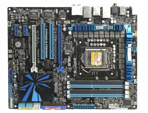 Asus P7P55D-E Premium Motherboard on white background