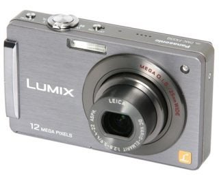 Panasonic Lumix DMC-FX550 digital camera on a white background.