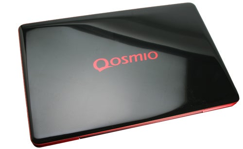 Toshiba Qosmio X500-10T laptop with closed lid.